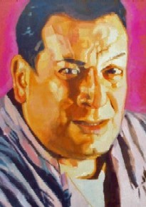 movie actor 3  2013制作　420mm×300mm イラストレ-ションボードにアクリル絵具